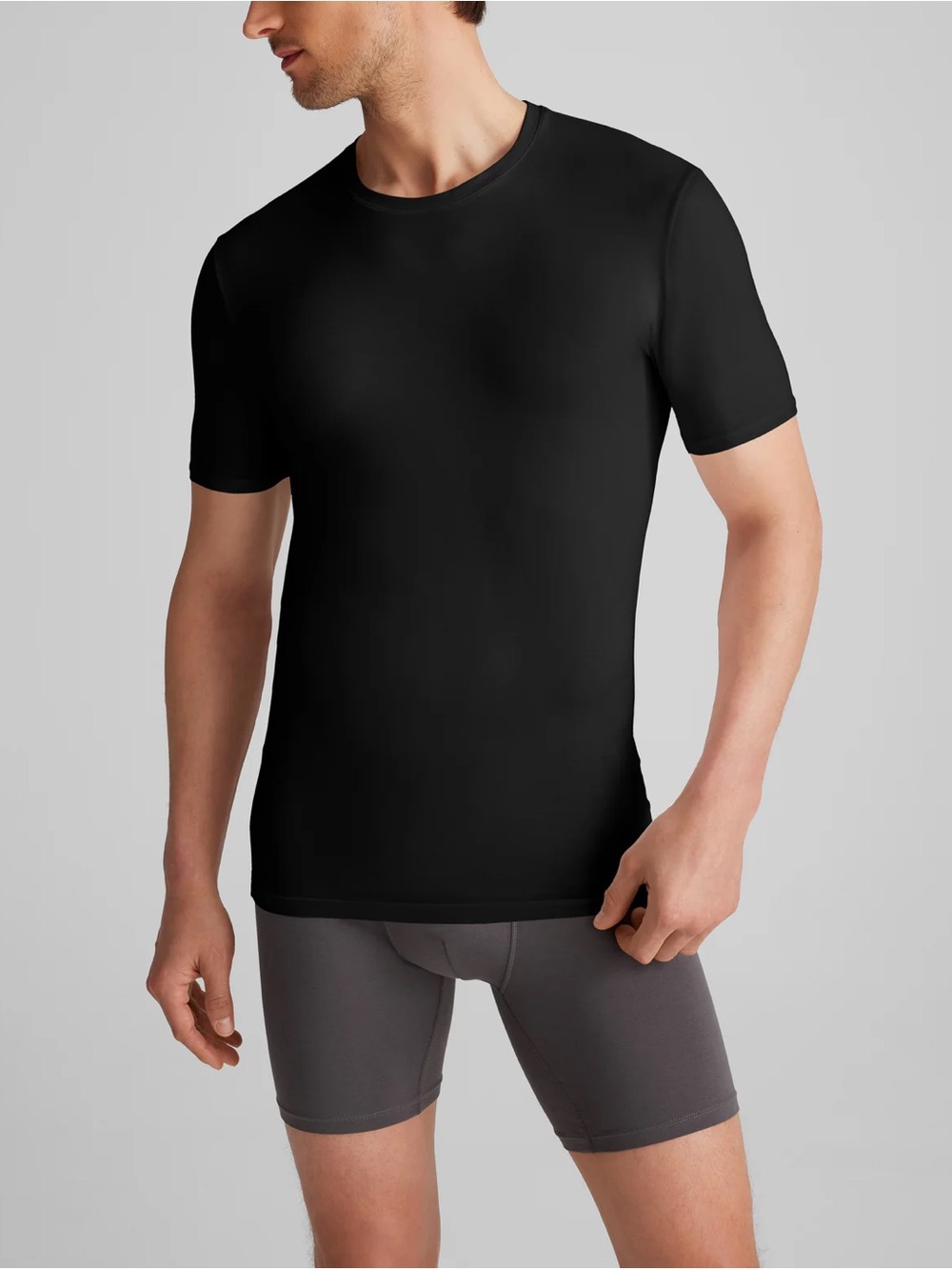 Tommy John Cool Cotton Sleep Tee Medium Black